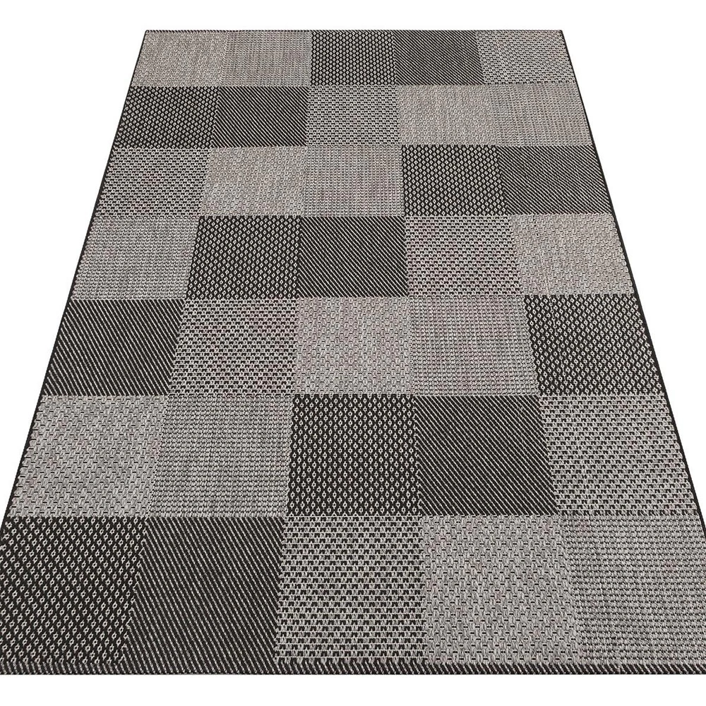 Eko Halı Mono MNO 01 Dark Grey Kaymaz Tabanlı Kilim