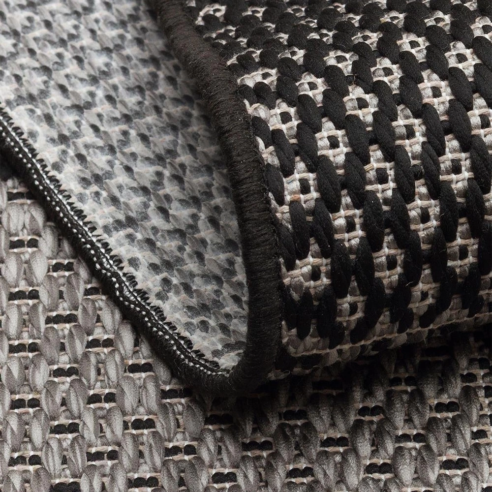 Eko Halı Mono MNO 01 Dark Grey Kaymaz Tabanlı Kilim