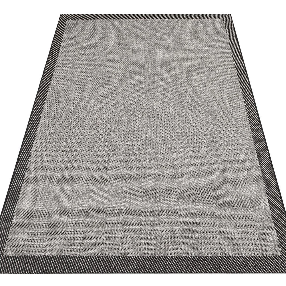 Eko Halı Mono MNO 02 Dark Grey Kaymaz Tabanlı Kilim