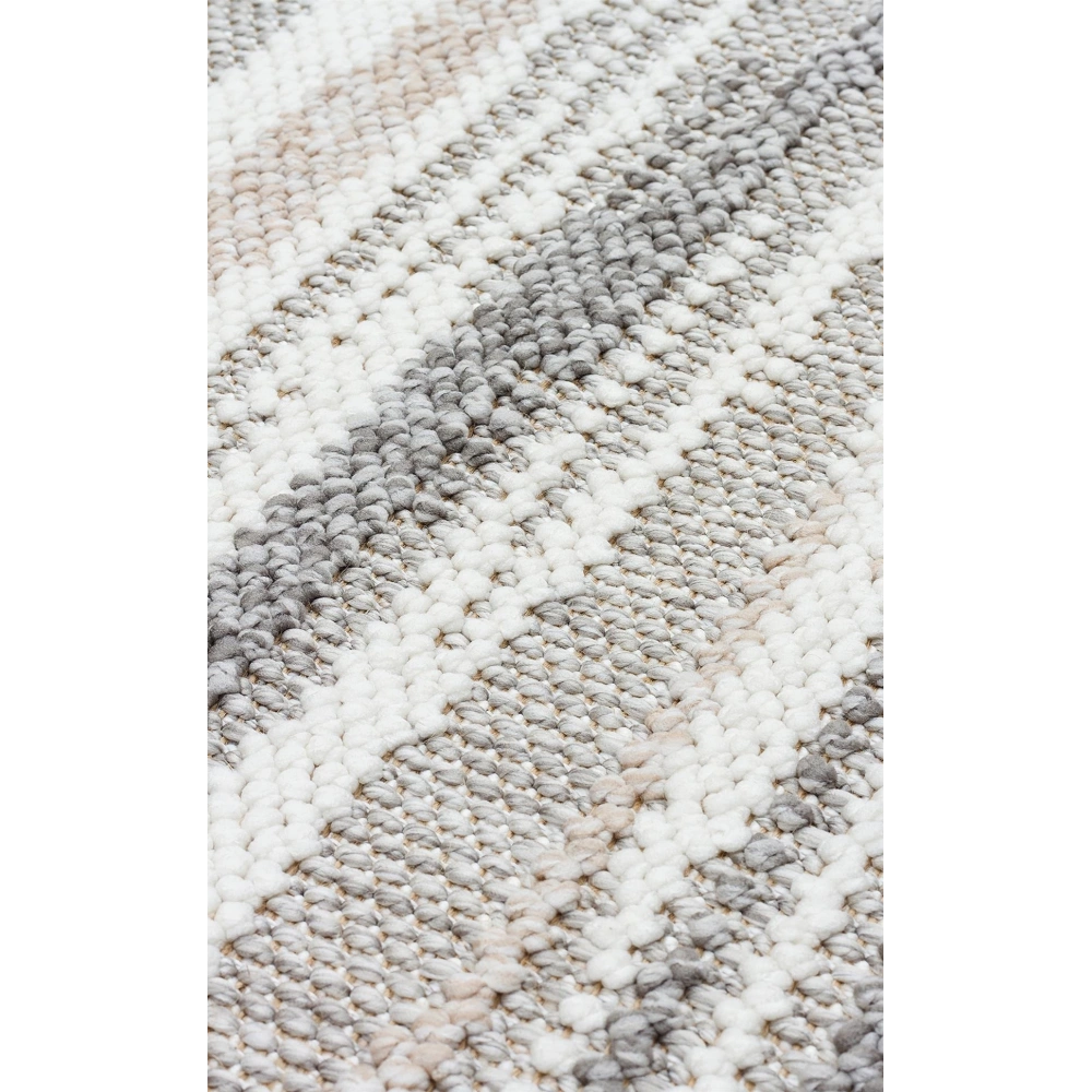 Eko Halı Motto MOT 01 Gri Beyaz İskandinav Halı