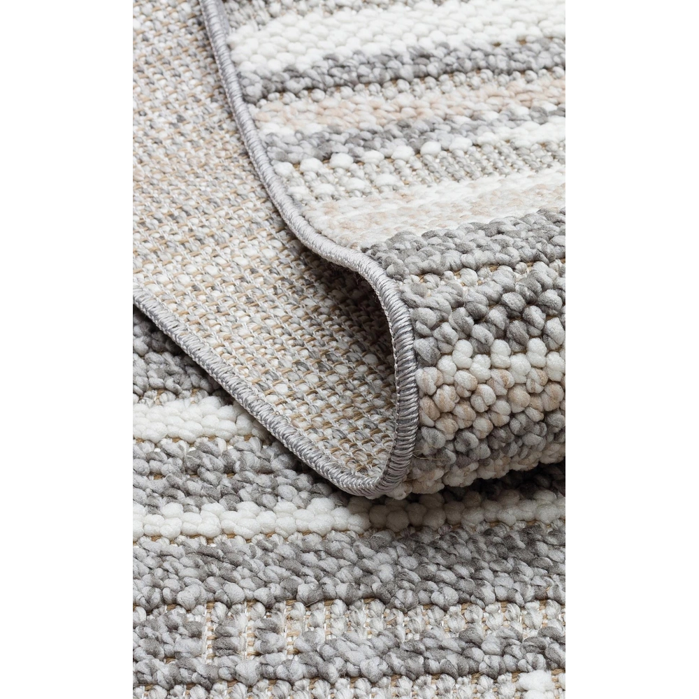 Eko Halı Motto MOT 01 Gri Beyaz İskandinav Halı