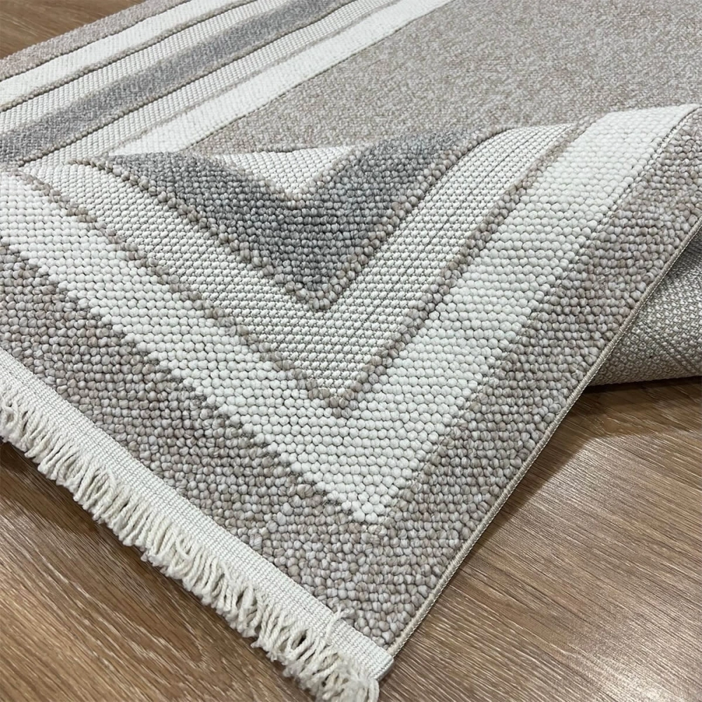 Eko Halı Motto MOT 04 Bej Gri İskandinav Halı