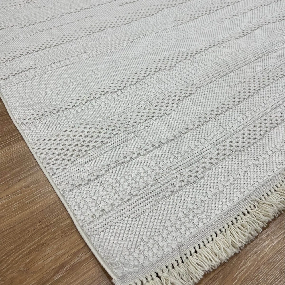 Eko Halı Motto MOT 08 Beyaz İskandinav Halı