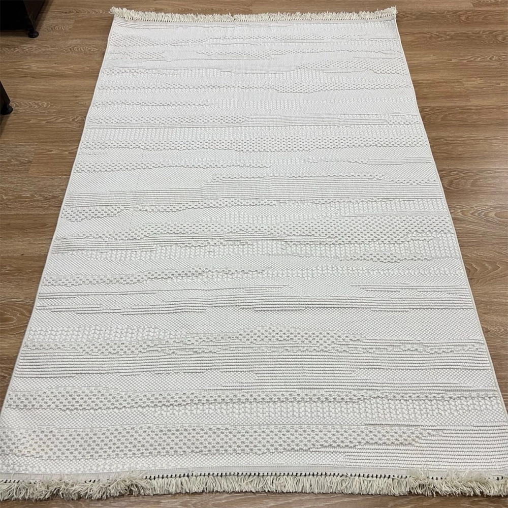 Eko Halı Motto MOT 08 Beyaz İskandinav Halı