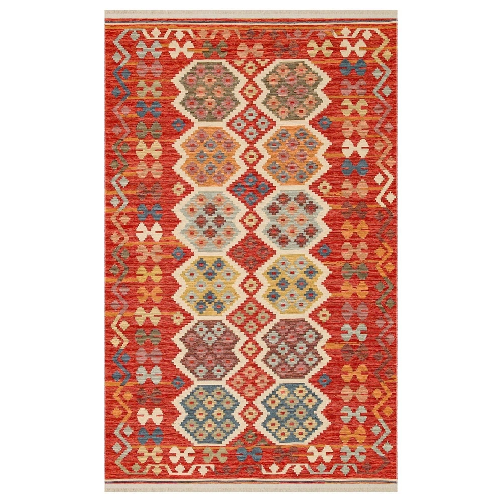 Eko Halı Nomad Kilim NMD 03 Red Yıkanabilir Kilim