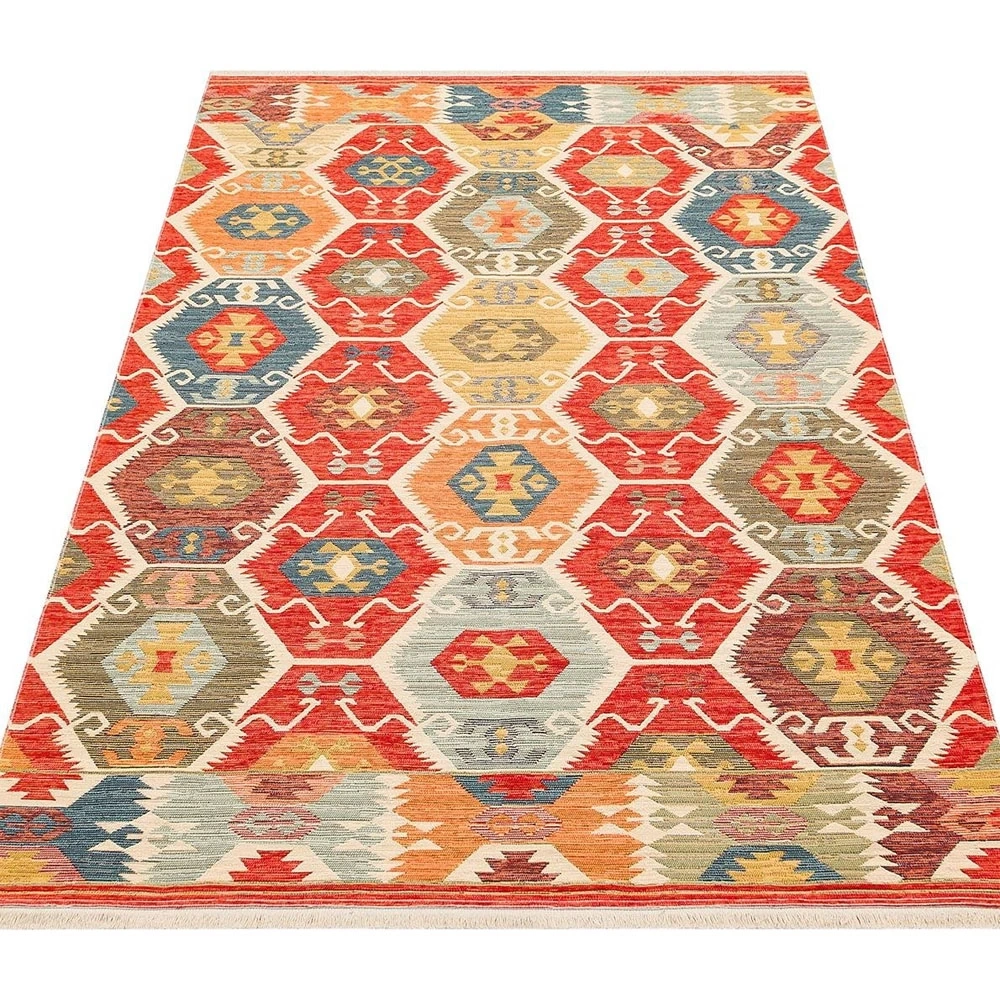Eko Halı Nomad Kilim NMD 06 Red Yıkanabilir Kilim