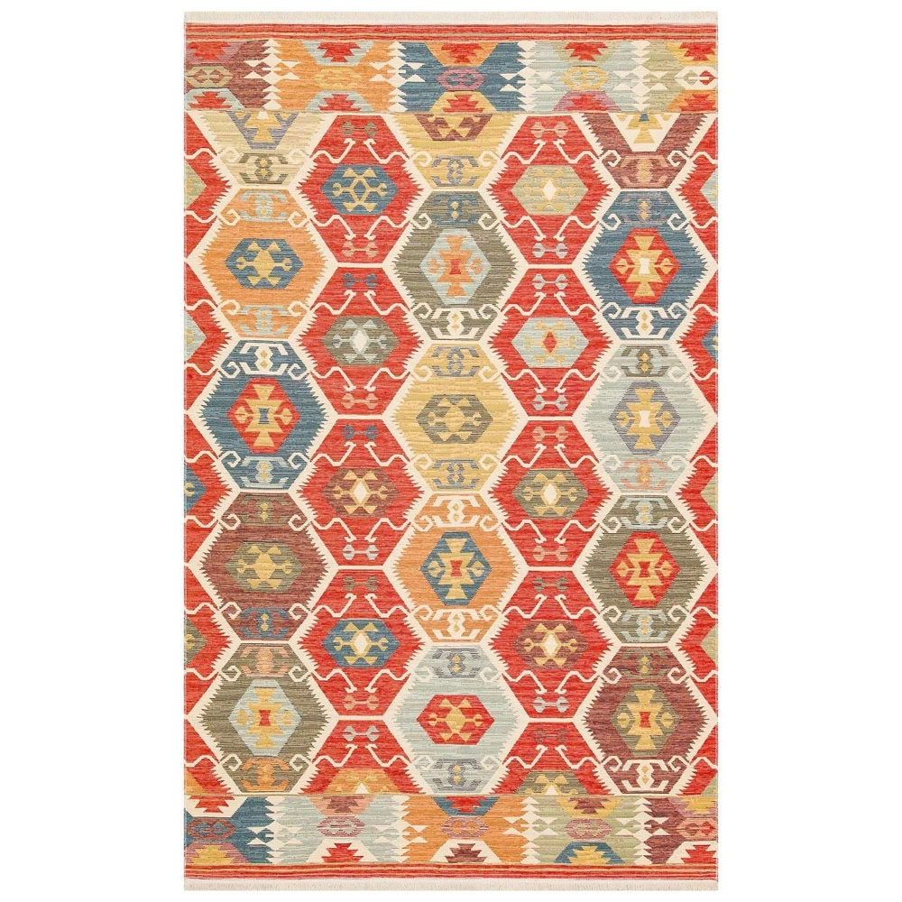 Eko Halı Nomad Kilim NMD 06 Red Yıkanabilir Kilim