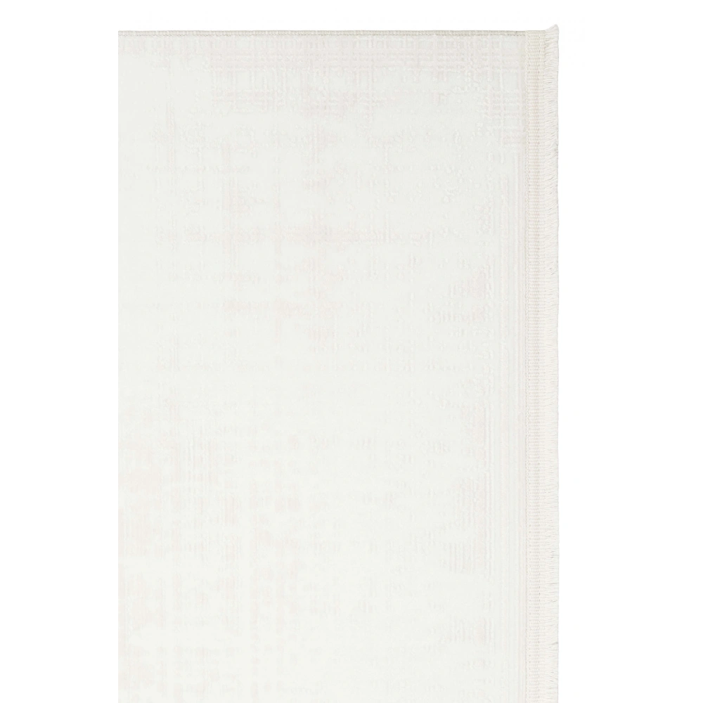 Eko Halı Pera 01 White Akrilik Yıkanabilir Kaymaz Tabanlı Modern Halı