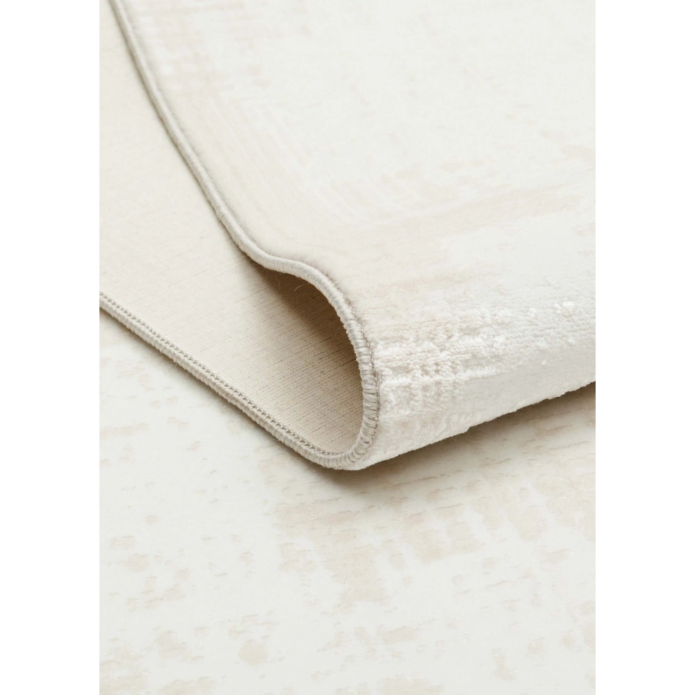 Eko Halı Pera 01 White Akrilik Yıkanabilir Kaymaz Tabanlı Modern Halı
