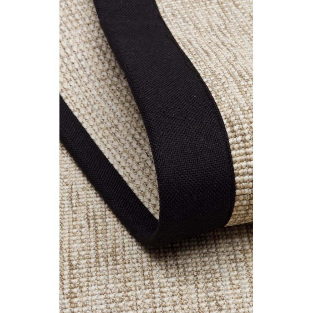 Eko Halı Ventura VNT 2703 L.Beige Bordür Black Sisal Görünümlü İç ve Dış Mekan Uyumlu Hav Vermeyen Modern Dokuma Halı