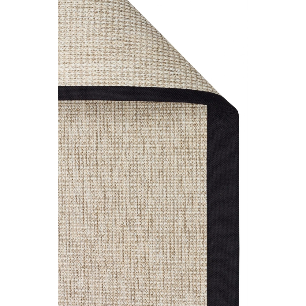 Eko Halı Ventura VNT 2703 L.Beige Bordür Black Sisal Görünümlü İç ve Dış Mekan Uyumlu Hav Vermeyen Modern Dokuma Halı