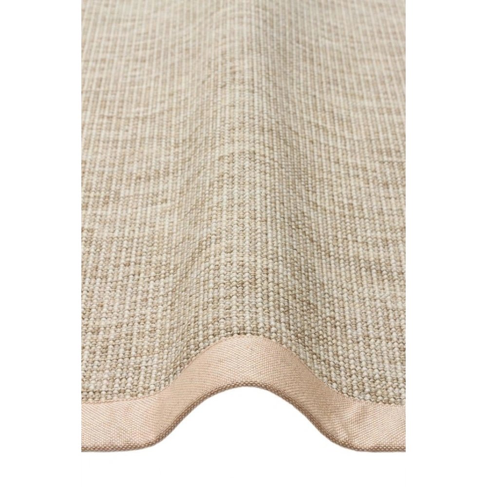 Eko Halı Ventura VNT 2703 L.Beige Bordür Beige Sisal Görünümlü İç ve Dış Mekan Uyumlu Hav Vermeyen Modern Dokuma Halı
