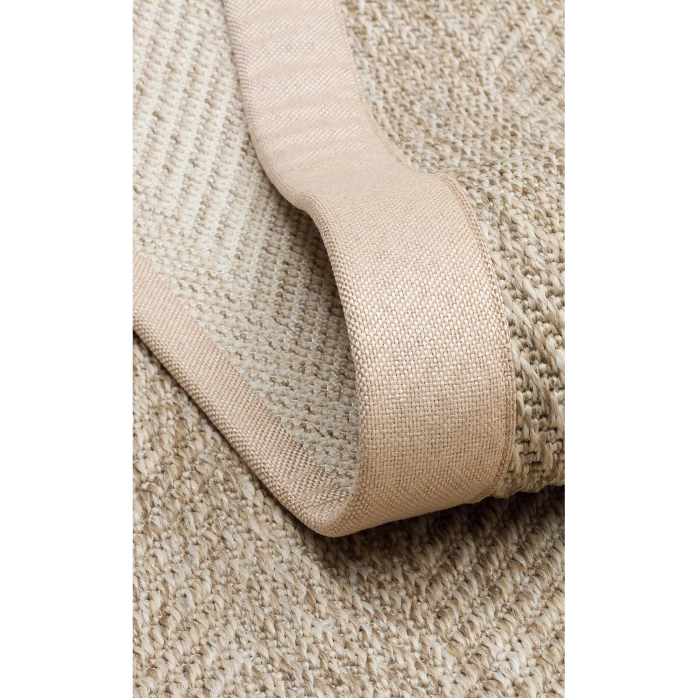 Eko Halı Ventura VNT 2704 L.Beige Bordür Beige Sisal Görünümlü İç ve Dış Mekan Uyumlu Hav Vermeyen Modern Dokuma Halı