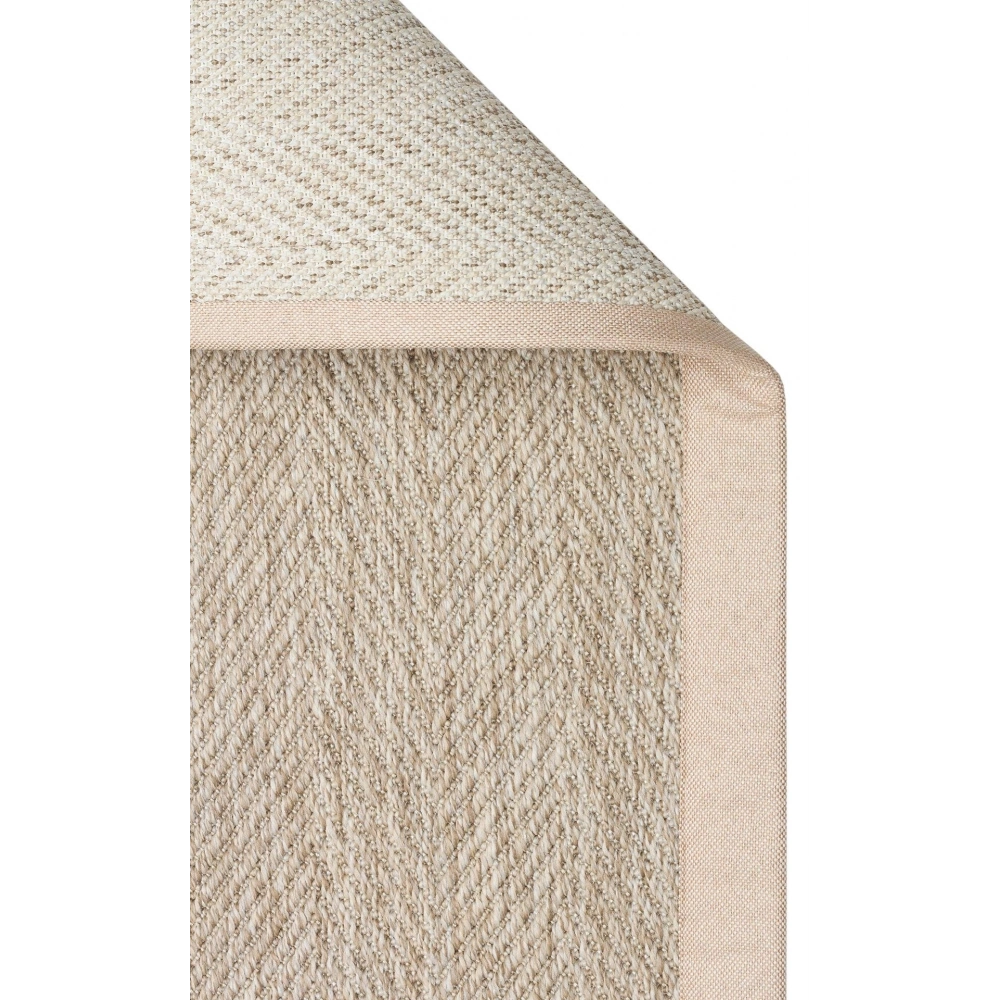 Eko Halı Ventura VNT 2704 L.Beige Bordür Beige Sisal Görünümlü İç ve Dış Mekan Uyumlu Hav Vermeyen Modern Dokuma Halı