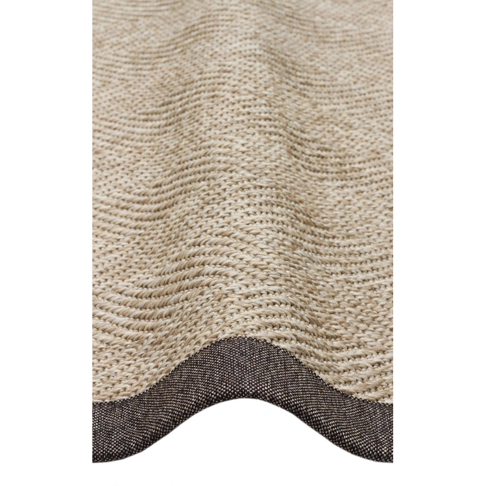Eko Halı Ventura VNT 2704 L.Beige Bordür Dark Mix Sisal Görünümlü İç ve Dış Mekan Uyumlu Hav Vermeyen Modern Dokuma Halı