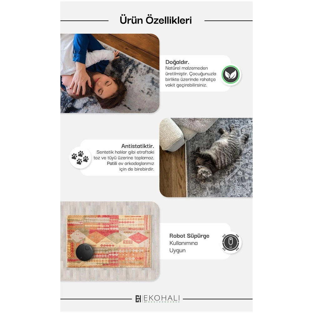 Eko Halı Zara 20 Red Multy Modern Uşak Halısı