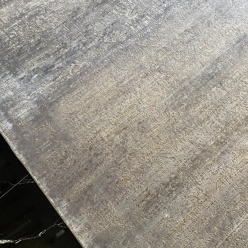 Elexus Halı Diamond 3848 Krem Gri Modern Salon Halısı