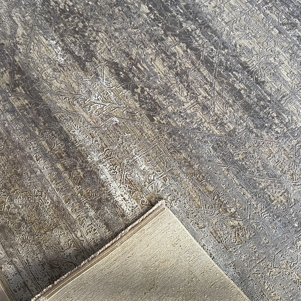 Elexus Halı Diamond 3848 Krem Gri Modern Salon Halısı