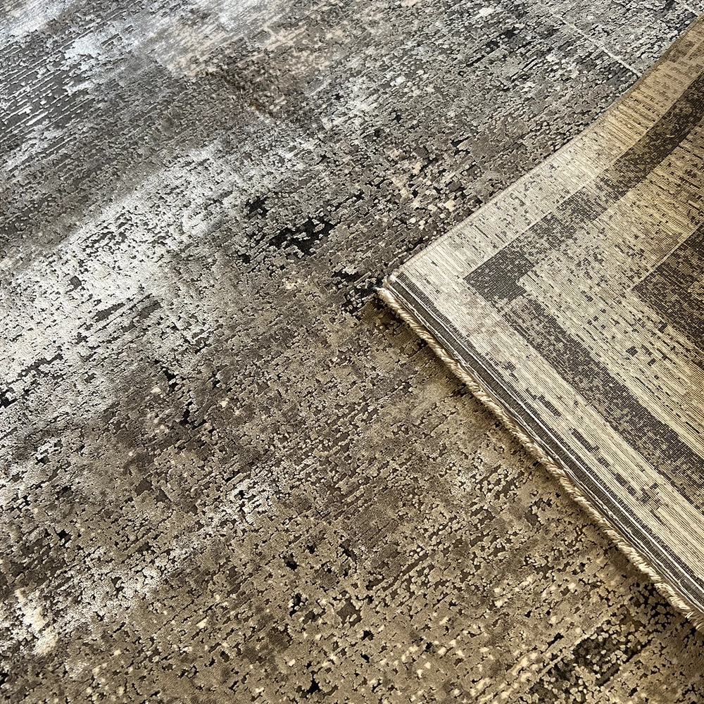 Elexus Halı Valesco 3941 Gri Antrasit Modern Salon Halısı