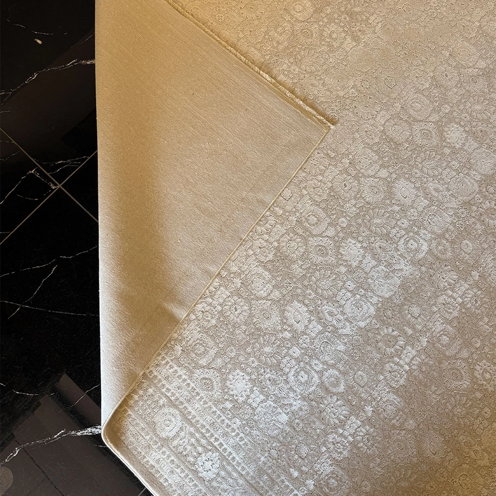 Hoom Rugs Woolly 4128 Açık Bej Modern Salon Halısı