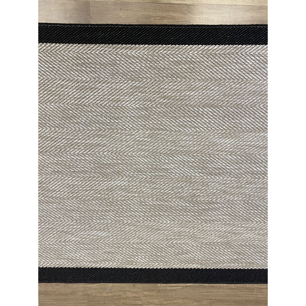 Hoom Rugs 1147 Bej Siyah Sisal Plus Jüt Halı