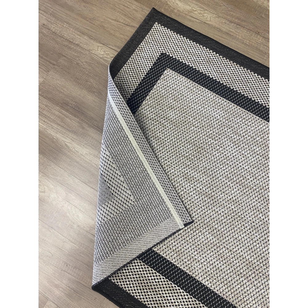 Hoom Rugs 1149 Bej Siyah Sisal Plus Jüt Halı