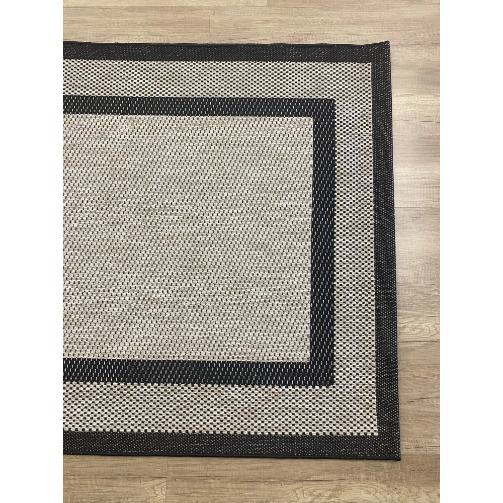 Hoom Rugs 1149 Bej Siyah Sisal Plus Jüt Halı