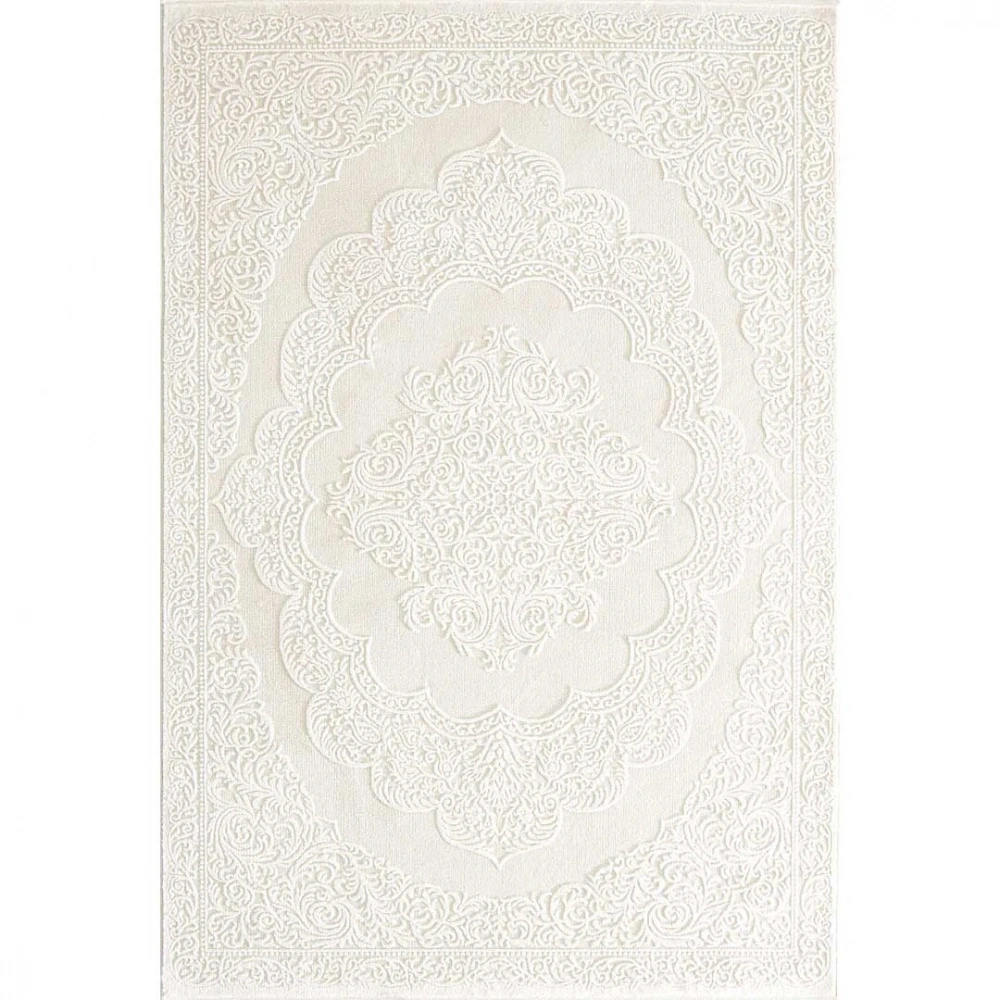 Hoom Rugs Akik 8601 Beyaz Modern Makine Halısı