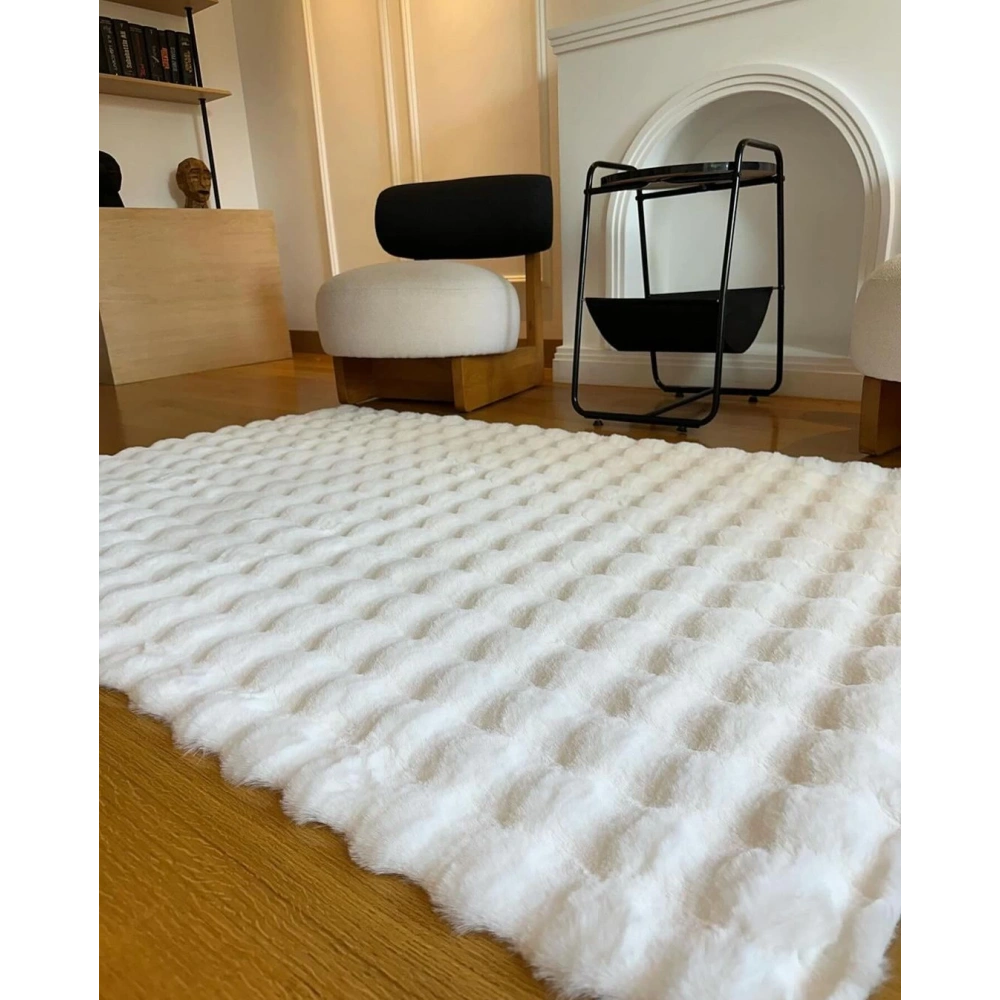 Hoom Rugs Bubble Tavşan Post Beyaz
