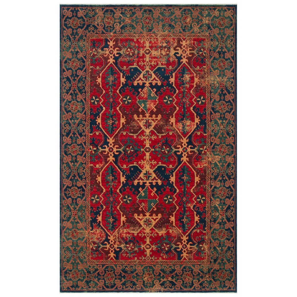 Hoom Rugs Cadis KDM 01 Navy Red El Emeği Yüksek Kara Tezgah Halısı