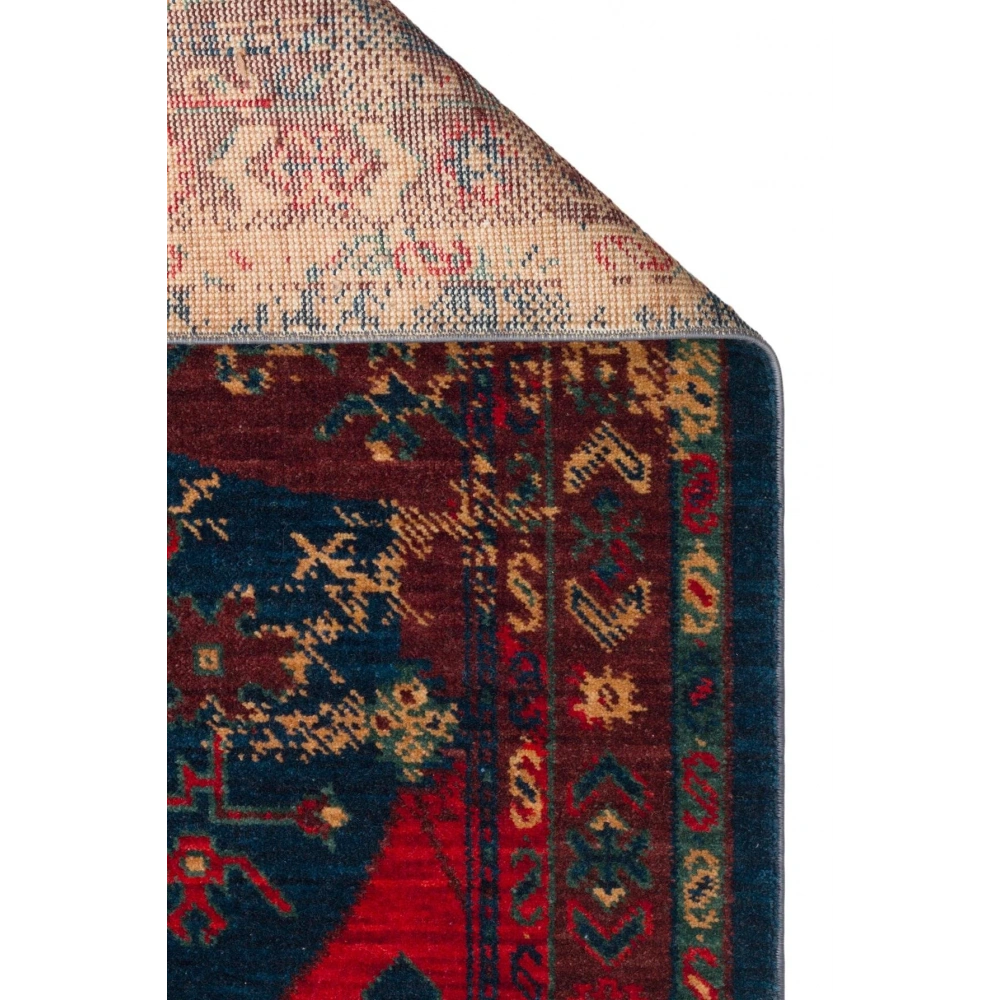 Hoom Rugs Cadis KDM 02 Red Multy El Emeği Yüksek Kara Tezgah Halısı
