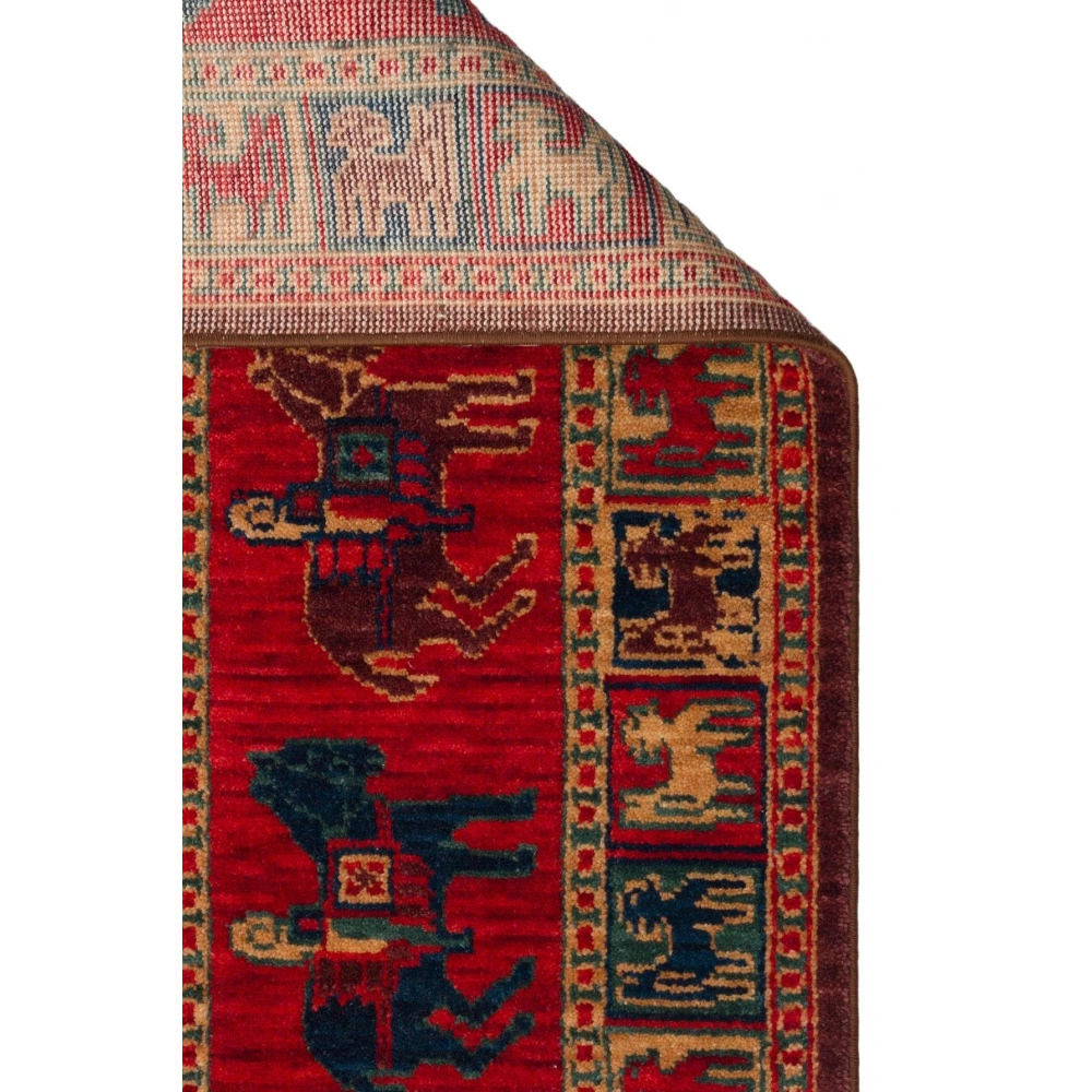 Hoom Rugs Cadis KDM 08 Red Vintage El Emeği Yüksek Kara Tezgah Halısı