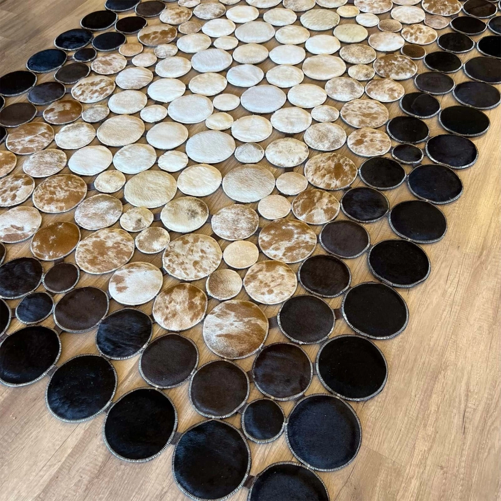 Hoom Rugs Deri 002 Kahve Krem Bej Halı