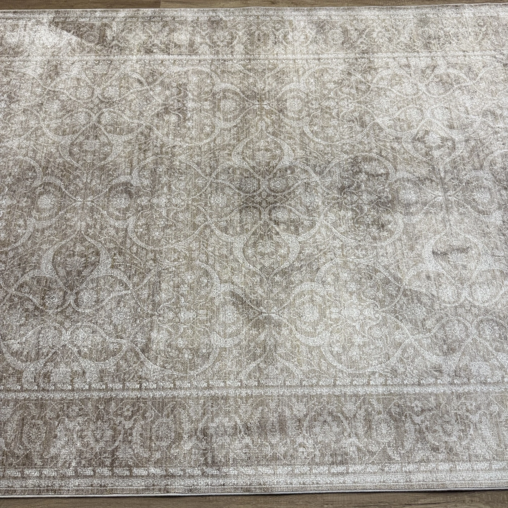 Hoom Rugs Elegant 004 Vizon Bej Doğal Elyaf Yansımalı Klasik Desenli Salon Halısı