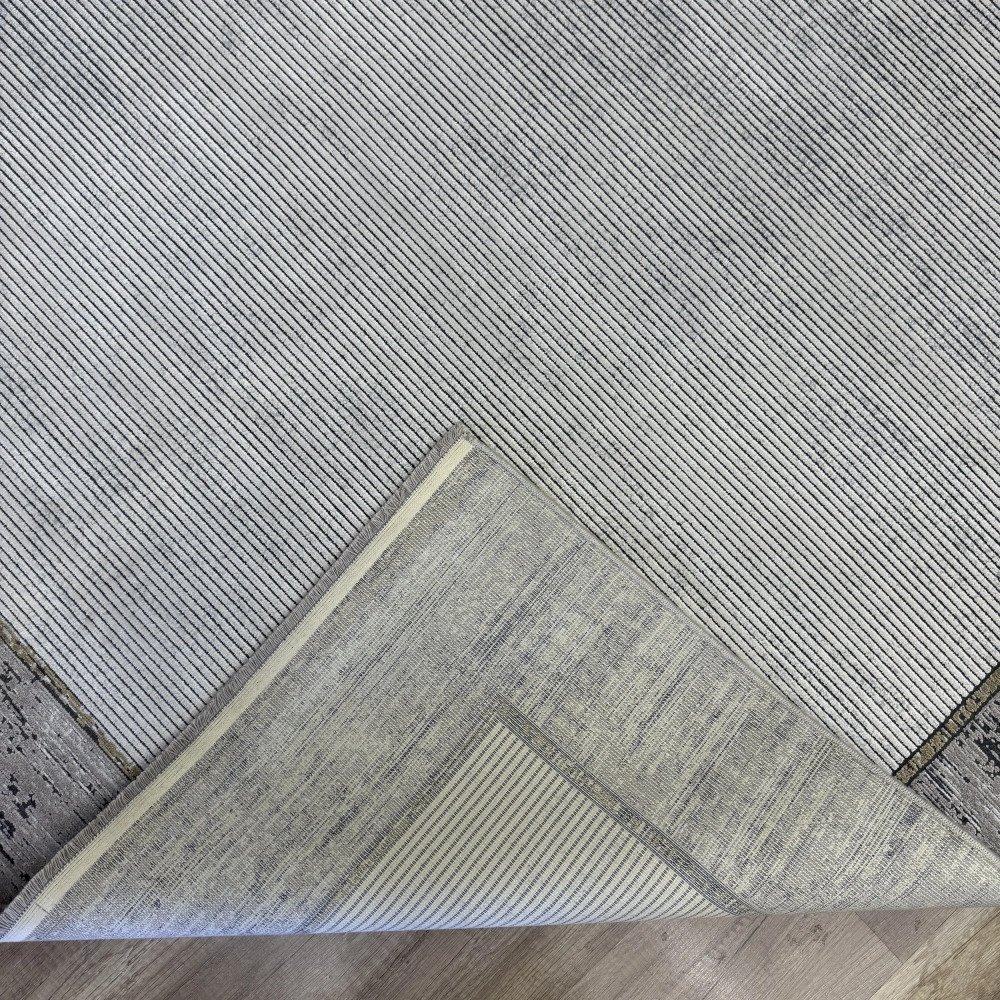Hoom Rugs Elegant 10507 Krem Gri Çerçeveli Salon Halısı