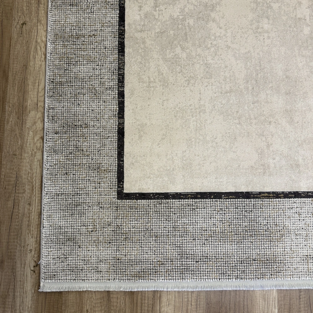 Hoom Rugs Elegant 10512 Gri Bej Çerçeveli Salon Halısı