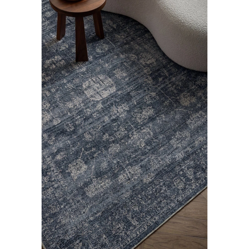 Hoom Rugs Etro 2702 Mavi Vintage Desenli Salon Halısı