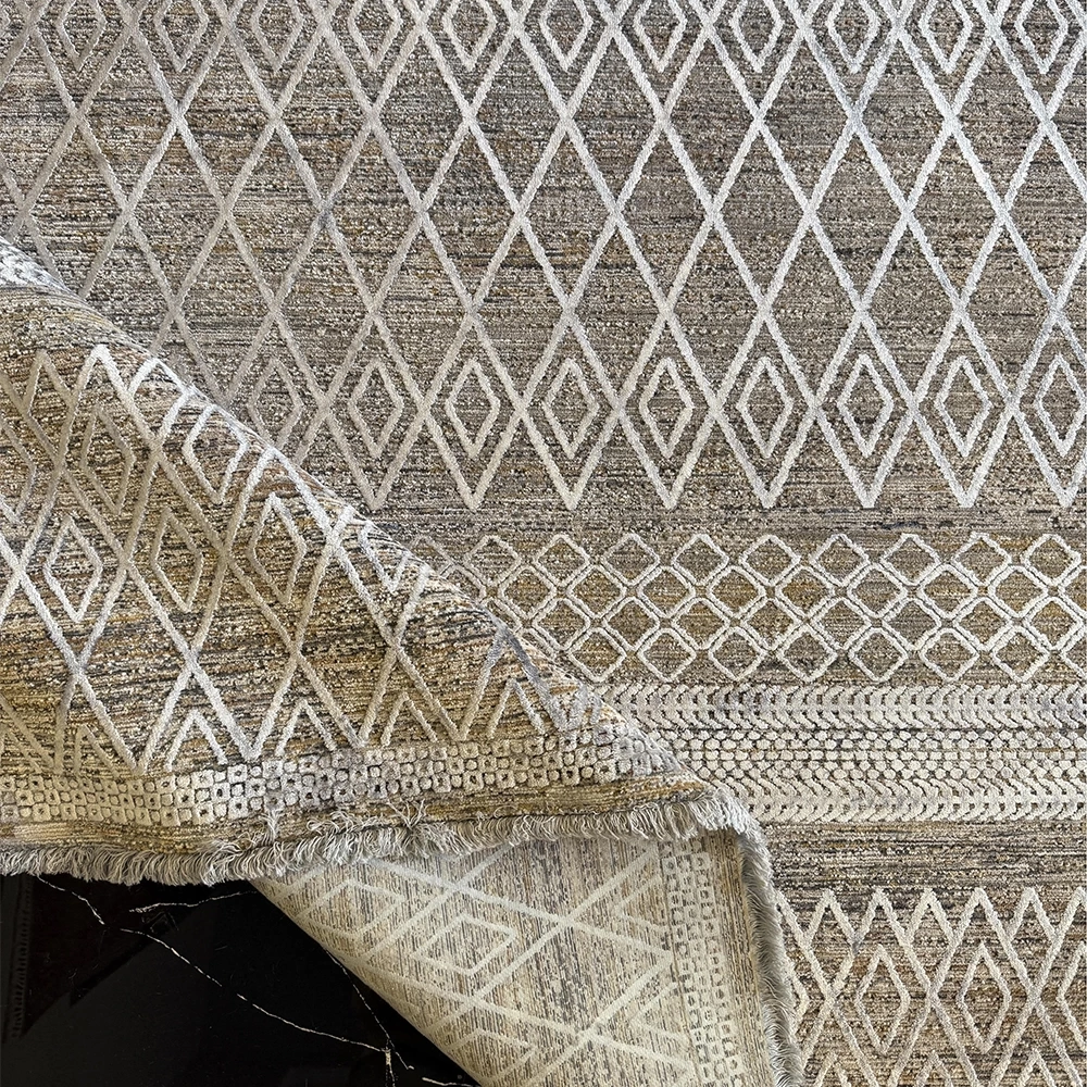 Hoom Rugs Exclusive Aura 8499 Silver Blue Özel Salon Halısı