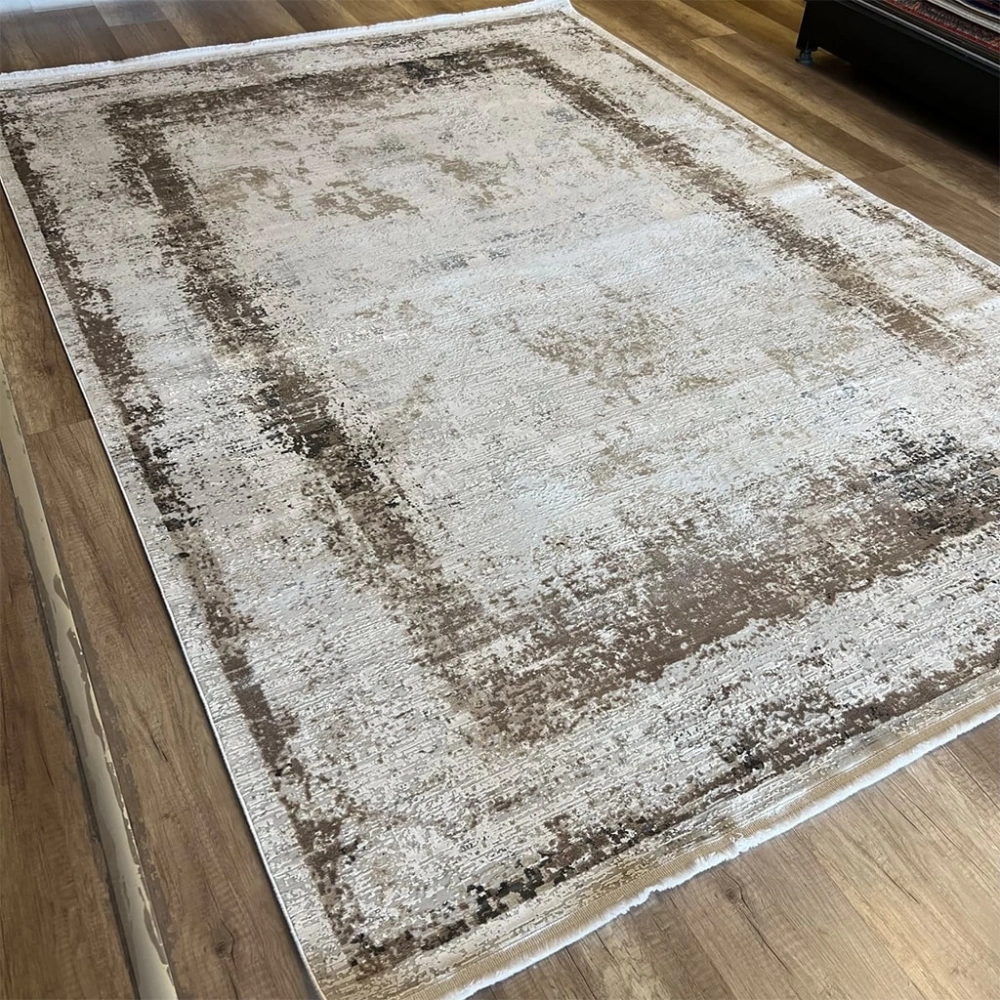 Hoom Rugs Exclusive Miami 60543/070 Krem Antrasit Modern Salon Halısı