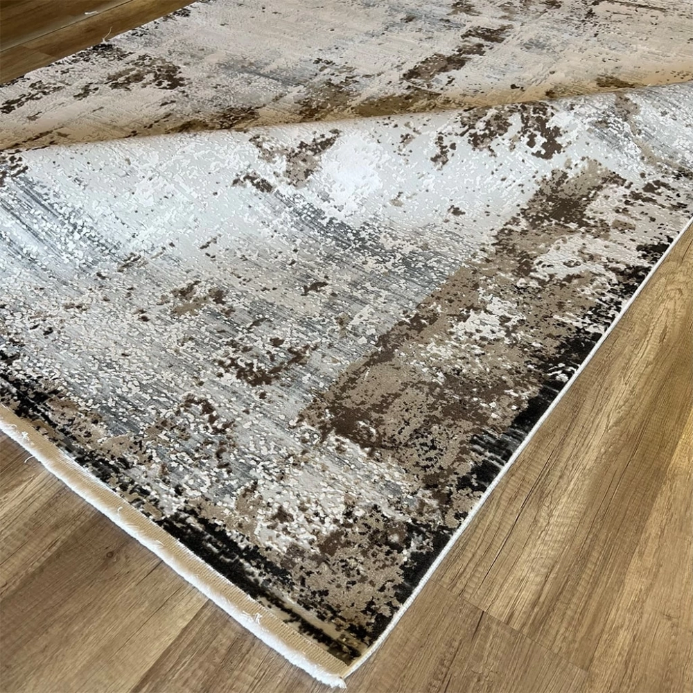 Hoom Rugs Exclusive Miami 60545/070 Krem Antrasit Modern Salon Halısı