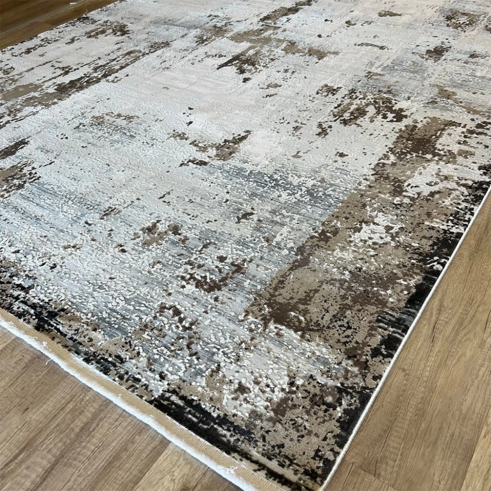 Hoom Rugs Exclusive Miami 60545/070 Krem Antrasit Modern Salon Halısı