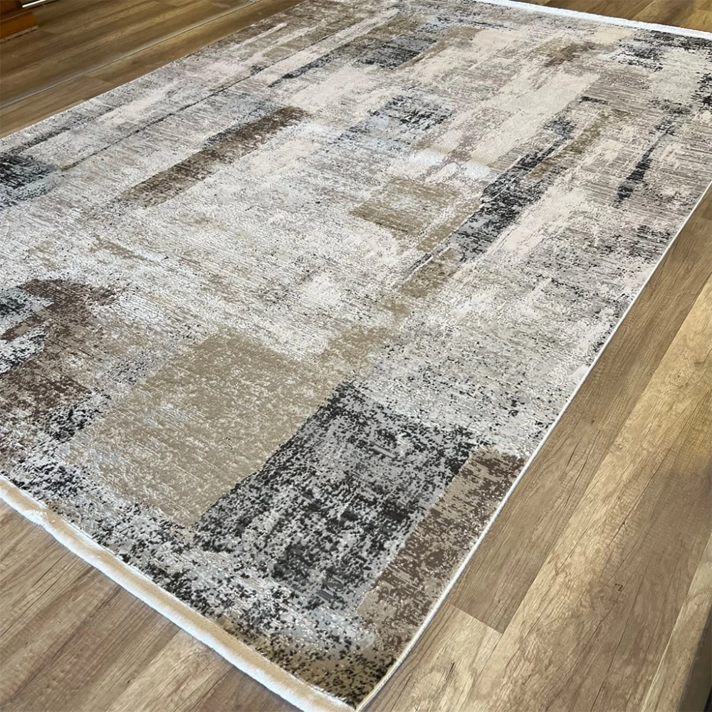 Hoom Rugs Exclusive Miami 60548/070 Antrasit Krem Modern Salon Halısı