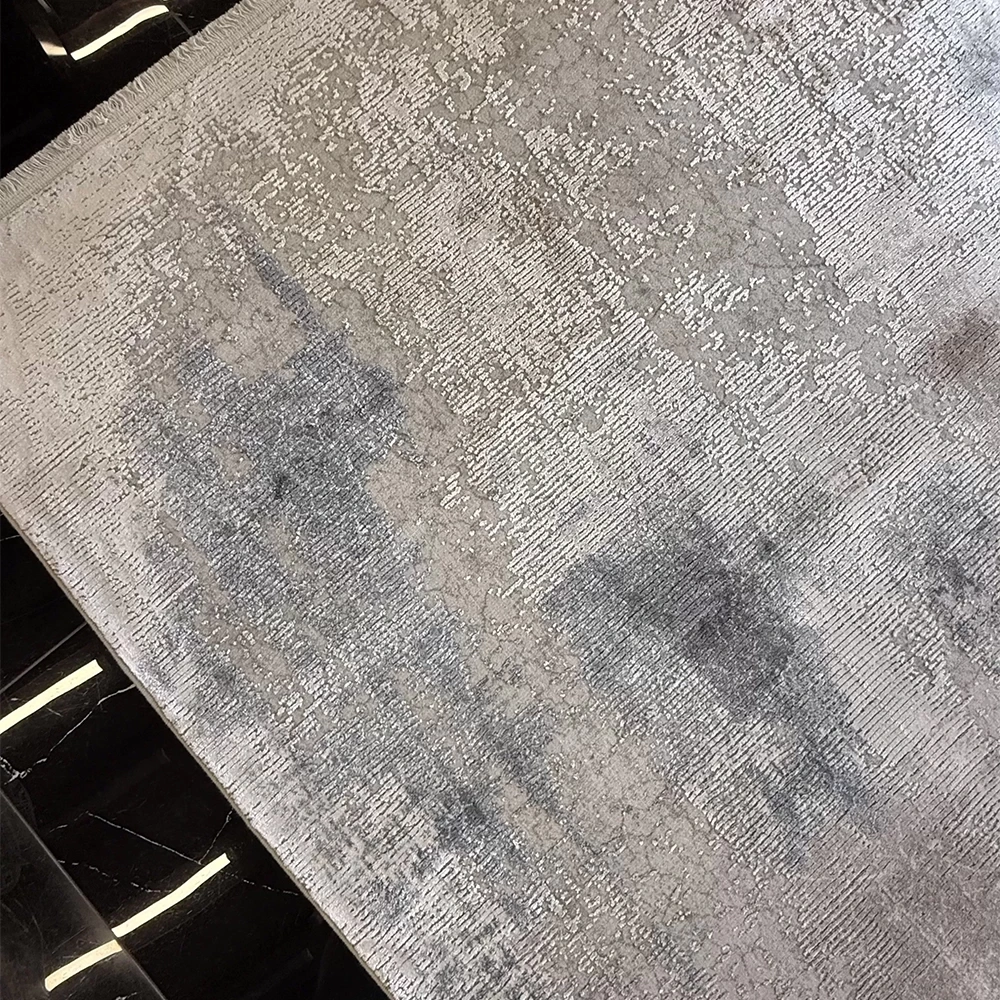 Hoom Rugs Exclusive Shine PLZ 06 Koyu Gri Modern Salon Halısı