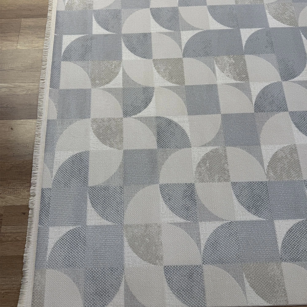 Hoom Rugs Grandy 5210 Vizon Kaymaz Pamuk Taban Modern Halı