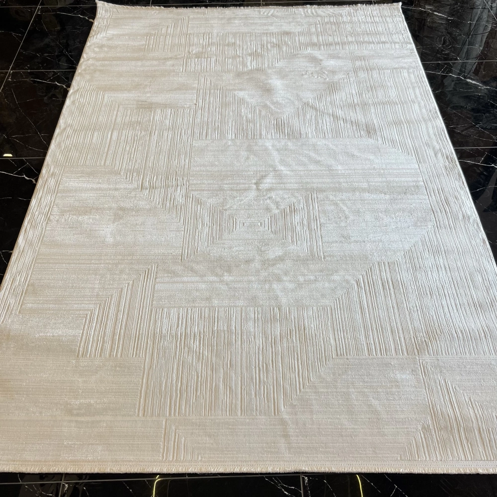 Hoom Rugs Gusta 902 Beyaz Modern Salon Halısı