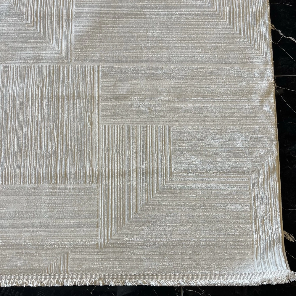 Hoom Rugs Gusta 902 Beyaz Modern Salon Halısı