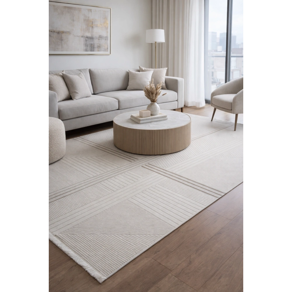 Hoom Rugs Gusto 1348A Bej Krem Modern Halı