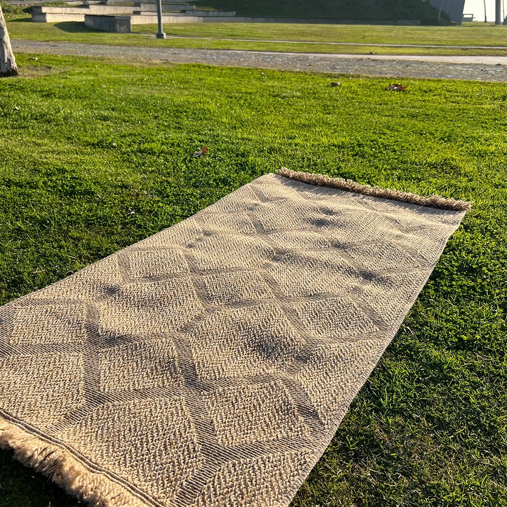 Hoom Rugs India 666 Bej Dokuma Jüt Kilim