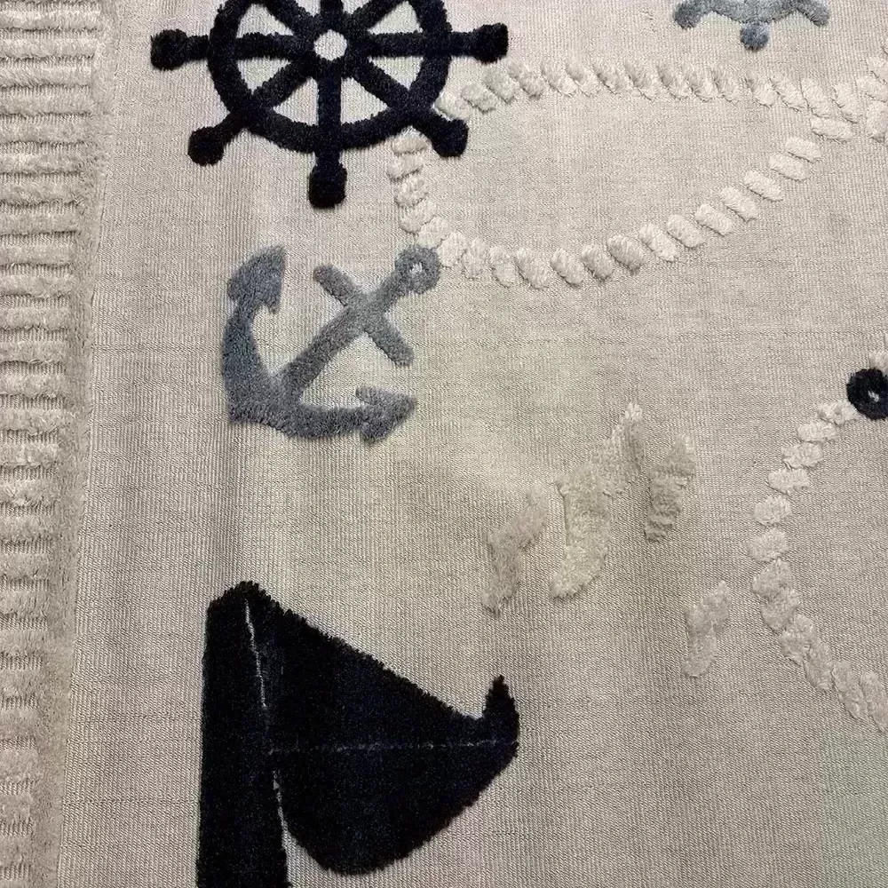 Hoom Rugs Kids Açık Renk Gemici Desenli Çocuk Halısı