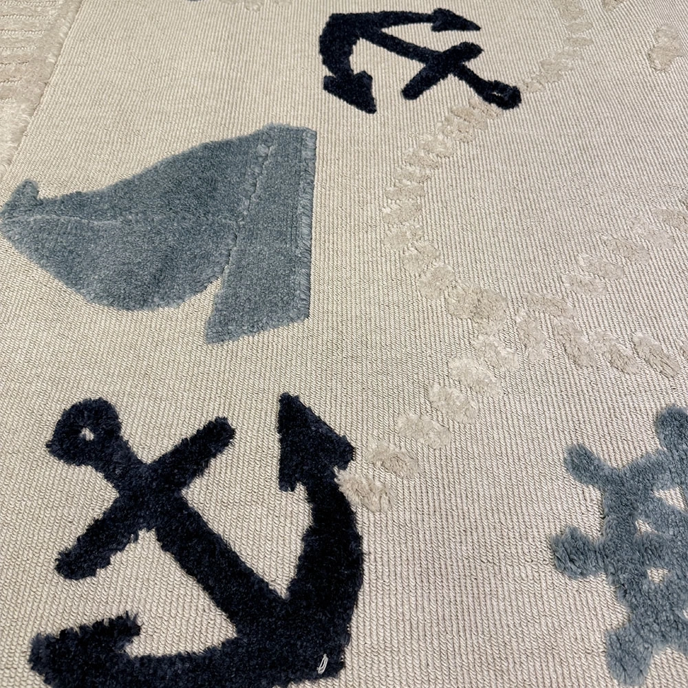 Hoom Rugs Kids Açık Renk Gemici Desenli Çocuk Halısı